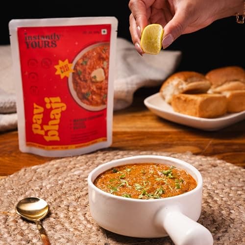 Instantly Yours Ready to Eat Pav Bhaji 450 gm (Pack of 2) | Hygiene Street Food | Just Heat and Eat | Mashed Vegetables and Butter (No Onion No Garlic)(jain) — image 3