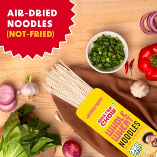 MasterChow Whole Wheat Noodles- Pack of 2 | Not Fried | Serves 10 Meals - 600gms — image 6