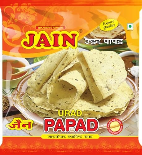 JAIN Urad Papad, 200g, 5.5 Inch, Handmade, No Preservatives
