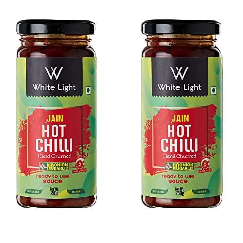 White Light Food Jain Hot Chilli Sauce l Vegan and Natural Ingredients l Ready to Eat Healthy Food (250g) (Pack of 1) — image 6