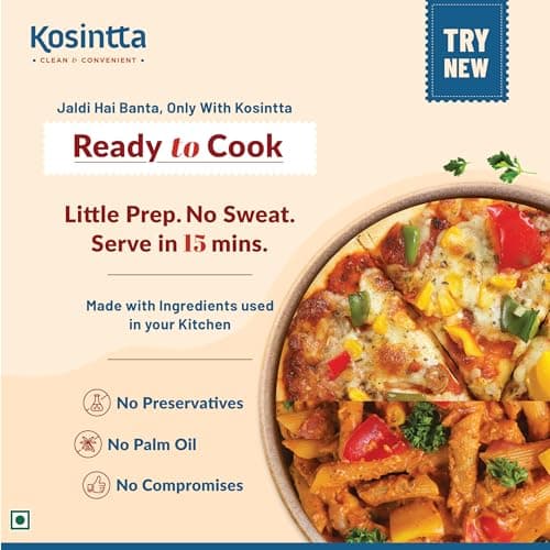 Kosintta Jain Pizza Pasta Sauce | Ready-to-Cook Italian Style Sauce | Cooks in 15 Minutes | Serves 2–3 | No Preservatives & No Palm Oil | Tasty & Aromatic | Fresh Small-Batch Sauce | 150g — image 8