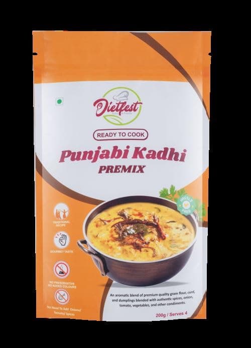 Dietfest Punjabi Kadhi Premix | Ready to Cook Premix | Panjabi Style Kadhi Mix | Tasty & Easy to Cook | No Added Preservatives | Serves 4 | Ready in Minutes | Authentic Indian Flavour - 200Gm — image 2