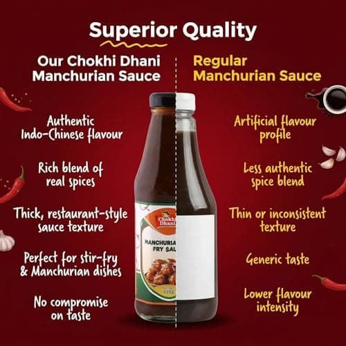 Chokhi Dhani Manchurian Sauce 310g | Indo Chinese Stir Fry Sauce | Cooking Sauce | Restaurant Style Manchurian Flavour — image 6