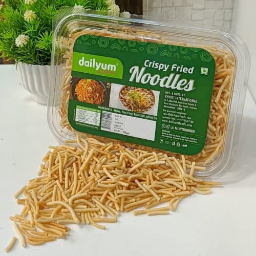 Dailyum Crispy Fried Noodles | Pack Of 2 | 200 Gram Each | For Chinese Bhel, Soups & Sizzlers | Ready-To-Eat, Preservative Free