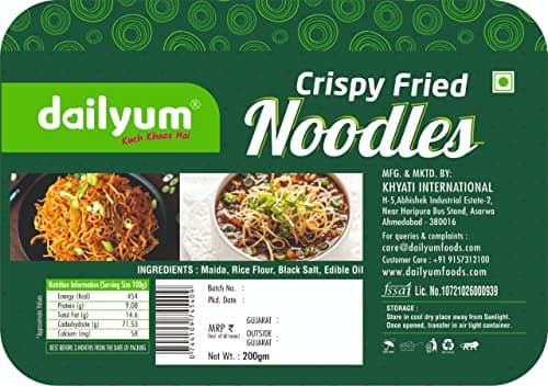 Dailyum Instant Soup Combo of 5 | No Onion No Garlic| 2 Manchow, 2 Hot N Sour-soup 50g each |Crispy Fried Noodles 200g | Natural | No MSG | Jain (Combo B) — image 5