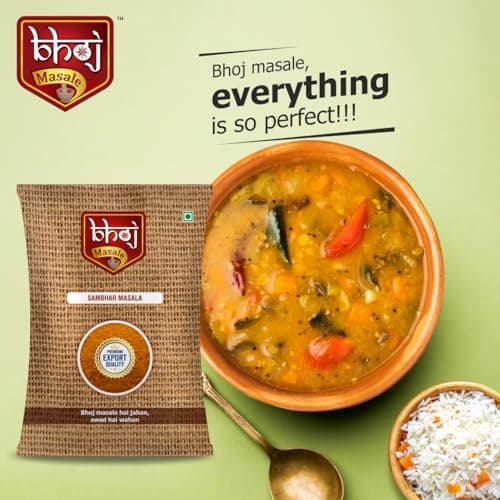 Bhoj Masale Sambhar - 100GM | Aromatic Spice for Flavorful Indian Cooking | For Flavorful Cooking | No Artificial Flavor Added. No onion and no garlic added (Jain Masala) — image 5