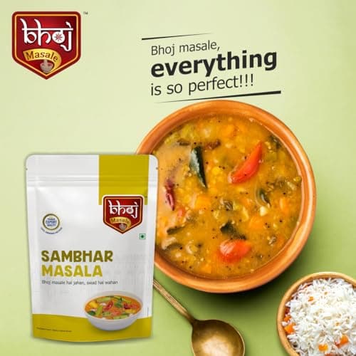 Bhoj Masale Sambhar Masala 200GM | Flavorful and aromatic Sambhar Masala with no added preservatives | Prepare Delicious Sambar At Home. No colour, no preservatives no onion & no garlic (Jain Masala) — image 6
