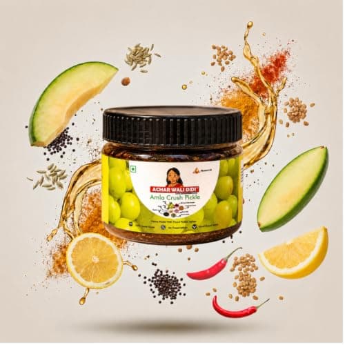 Achar Wali Didi | Amla Crush Pickle in Fresh | Homemade Awle ka Achaar without Onion & Garlic | Traditional Lemon Chunda Style Sweet & Sour | Seedless Indian Gooseberry | Less Oil, Preservative-Free | Tangy Amle ka Achar | Traditionaly made (500g) — image 7