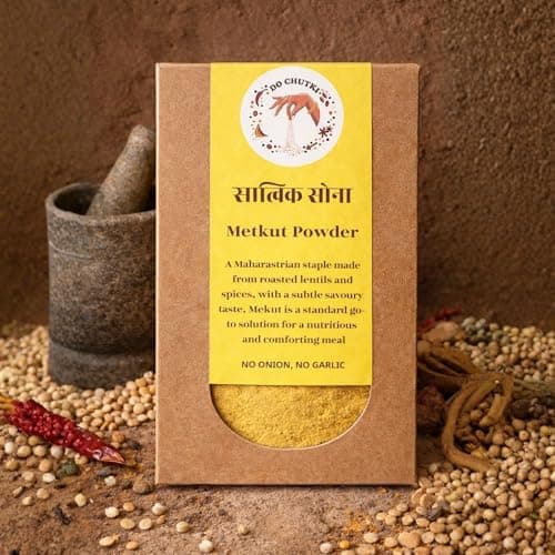 Do Chutki Sona Shengdana Combo | Satvik Sona Metkut Chutney Powder 100g + Solapuri Special Shengadana Chutney 100g | No Onion No Garlic | No Preservatives | Maharashtrian Pack of 2 — image 2