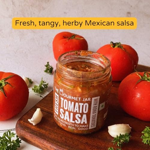 The Gourmet Jar Fresh Tomato Salsa 190g| 100% Natural, No Preservatives, No Artificial Colors, No Artificial Flavours| Vegan| Keto-friendly| Mexican Salsa| Made with Real Tomatoes| Fresh, Herby, Tangy| Enjoy it with Nachos, Tacos, Burrito Bowls & Chips| Pack of 1 — image 3