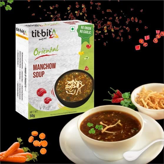 Tit-Bit Oriental - Chinese Masala Combo - NONG - Ready to eat - Hakka Noodles, Schezwan Fried Rice, Sweet Corn Soup, Manchow Soup & Manchurian Mix - (50 gms each) — image 5
