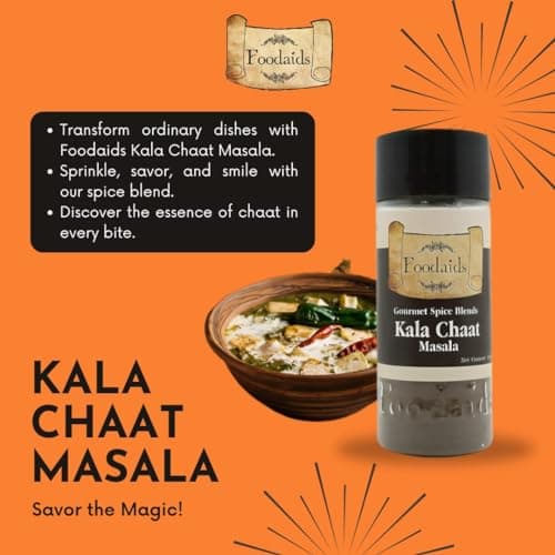 Foodaids Kala Chat Jain Masala 100 gm | Sprinkle on fruit & salads. Delhi da taste. No onion No garlic. — image 8