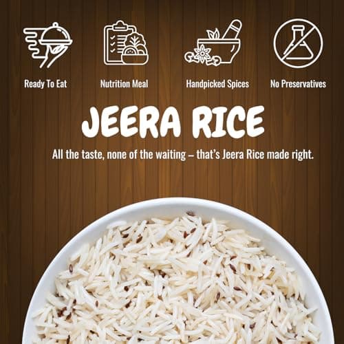 Indidoz Jeera Rice Ready to Eat | Fragrant Basmati Rice Cooked with Cumin Seeds | Authentic Indian Flavoured Rice | Heat & Eat Meal | No Preservatives | 200g — image 5