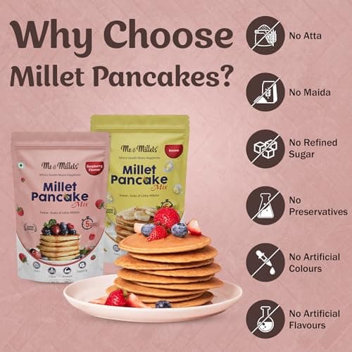 ME & MILLETS Chocolate Flavor Millet Pancake Mix 150g X 2 — image 4