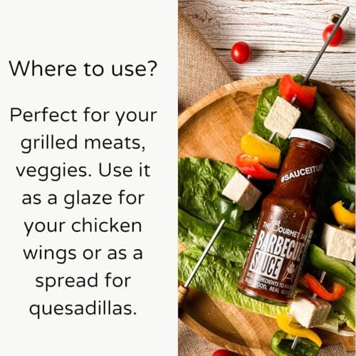 The Gourmet Jar Barbecue Sauce 225g| 100% Natural, No Preservatives, No Artificial Colors, No Artificial Flavouring agent | No Refined Sugar| Gluten-free| Bbq sauce| Umami, Smoky & Spicy| Perfect for your meats and grilled veggies| Pack of 1 — image 5