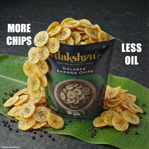 Dakshyn Malabar Salt n Pepper Banana Wafer Chips with Rock Salt (200g x Pack of 4) | Jain Snacks For Fasting Upvas | Oil Free Snacks | Healthy, Gluten Free, Vegan, Plant Based | Falahari Snack — image 4