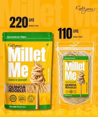 Millet Me by Kuizeens Gluten-Free Quinoa Noodles - 110g | Protein & Fiber-Rich | Easy-to-Make | Rich in Nutrients | No MSG | No Preservatives| Jain | No Onion & Garlic — image 3