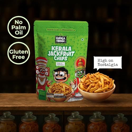 Kerala Thingz Jackfruit Chips Kerala 300g | Crispy Jackfruit | Authentic Namkeen | Healthy Chips Pack | Healthy Snacks for Adults & Healthy Snacks for Kids | Premium Jackfruit chips from Kerala | Chakka chips (300g) — image 7
