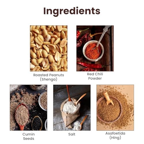 Jain Shenga Chutney 250gm - No Onion No Garlic, Roasted Peanut Chutney Powder, Authentic Solapur Taste, Jain Friendly Chutni, Perfect with Roti, Rice, Curd, Ready to Eat - Pack of 2 — image 5