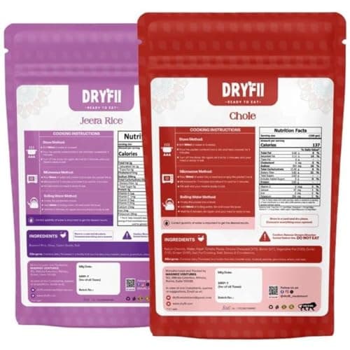 Dryfii Ready-to-Eat Instant | Jain Chole & Jeera Rice | Pure Veg | Freeze Dried | No Onion, No Garlic | Rehydrated Weight 455 g — image 2