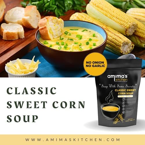 Amima's Kitchen Combo Of Cheesy Jalapeno + Classic Sweet Corn Jain Soup (No Onion No Garlic) - 100 Grams (Pack of 2) | Instant Soup Mix Powder | Ready To Cook | No Artificial Flavour & Colour | Gluten Free | Non GMO | Healthy Soup — image 6