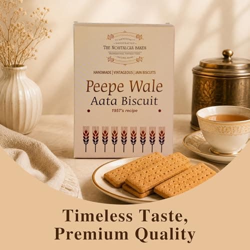 Amba Sugar Free Oats Almond (200g) & Peepe Wale Aata Biscuits (250g) Combo | Handmade Jain Biscuits | Premium Tea-Time Snacks — image 3