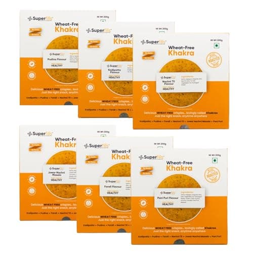 Superfills Wheat-Free (Gluten Free) Flavour Khakra Ready to Eat | 100% Natural Ingredient |Gujarati Healthy Snack | Wheat -Free | No Garlic & No Onion | (Khakhra-pudina_200gm, Pack of 4) — image 6