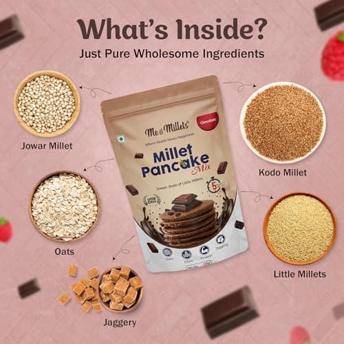 ME & MILLETS Chocolate Flavor Millet Pancake Mix 150g X 2 — image 3