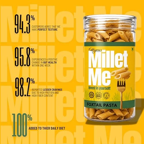 Millet Me By Kuizeens Foxtail Millet Pasta - 230g (Pack Of 4) | Gluten Free | Low-carb Diets | Low-carb Diets | Easy-to-make | Rich In Nutrients | No Msg | No Preservatives | Instant Pasta | Jain | No Onion & Garlic — image 5