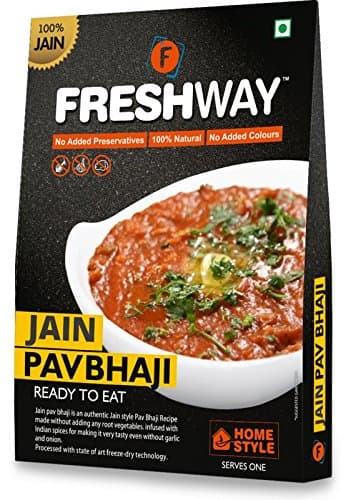 Freshway Ready to Eat Jain Combo Pav Bhaji & Paneer Bhurji Pack of 2 | Freeze Dried Instant Jain Meals | No Onion No Garlic | 100% Vegetarian | Quick, Healthy & Travel Friendly Indian Food — image 2