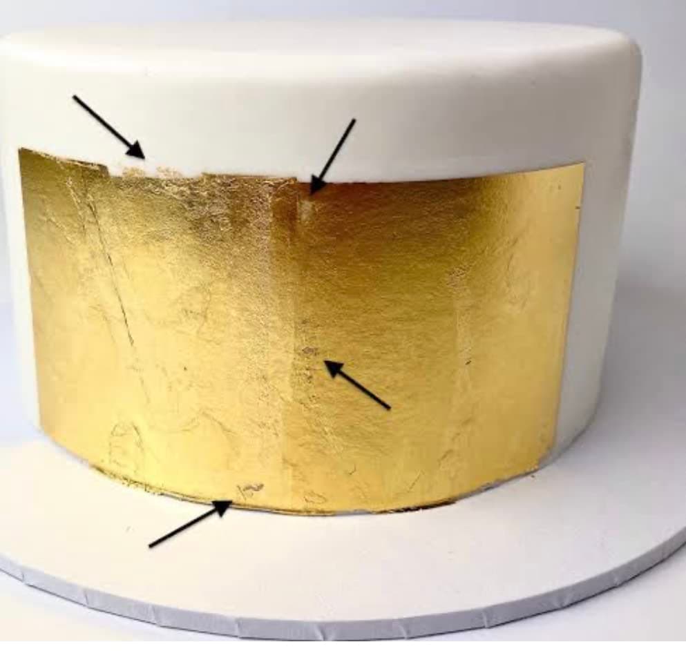 24k Pure Edible Gold Vark Golden Leaf 50MMx50MM Gold Foils 25 Sheets for Cake Sweets ayurvedic Medicine face Treatment Anti Aging spa (30) — image 5