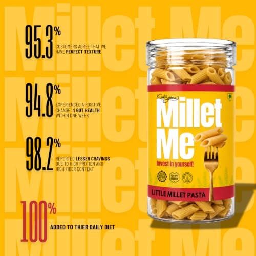 Millet Me by Kuizeens Little Millet Pasta - 230g | Low GI |Protein & Fiber-Rich | Gluten-Free Delight | Low Carb & Low Glycemic Index | Easy-to-Make | No MSG | No Preservatives | Jain | No Onion & Garlic — image 5