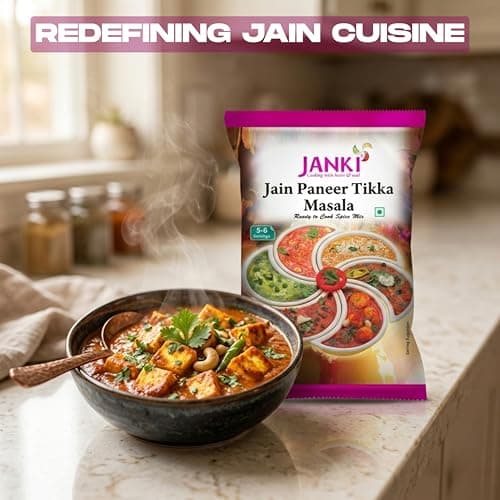 Janki Jain Paneer Tikka Masala - Pack of 7, 50 Gms Each | Ready to Cook Paneer Masala Mix | No Onion No Garlic | Quick & Easy Paneer Masala Packet — image 3