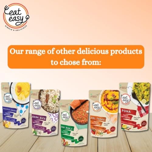 Eat Easy Ready To Eat Jain Veg Pulav- 95gm (Pack of 2) | Freeze Dried, Lightweight, No Moisture, Expands After Adding Hot Water, Instant Pulao/ Vegetable Rice for Travel, Camping & Trekking, Train/Flight, Quick Lunch Dinner — image 7