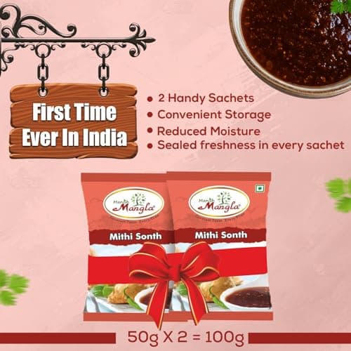 Manish Mangla Meethi Sonth Chutney Mixed Masala Powder, No Onion No Garlic, 100g — image 6