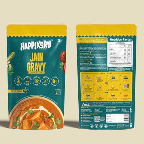 Happikery Gravy Mix -100g | No Preservatives | Upto 3-4 Servings | Quick & Easy Curry Mix | Ready To Eat in 3 Minutes | Jain Base Gravy | Pack of 2 — image 7
