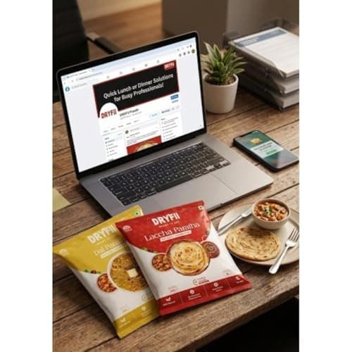 Dryfii Ready-to-Eat Palak Paratha (5 Pcs | 1 Pack) with Jain Palak Paneer | Healthy Veg Meal | Pure Vegetarian — image 6