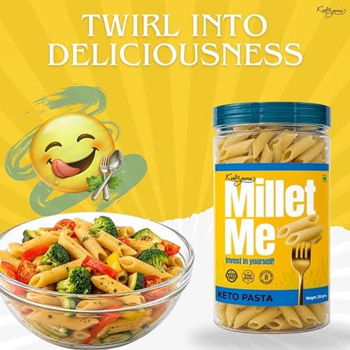 Millet Me by Kuizeens Keto Pasta - 250g (Pack of 1) | Ultra Low Carb & High Protein penne pasta | Diabetic Friendly & Keto Diet Approved | No Added Sugar, Maida-Free & Gluten Free | No Onion No Garlic | Jain-Friendly | Instant Pasta — image 7