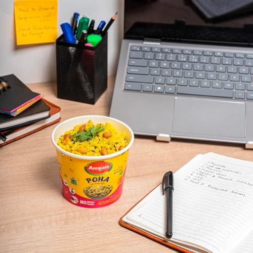 Amajain Instant Sattvik Healthy Poha, Ready-to-Eat, No Added Preservatives, No Added Flavours, Jain-Friendly, 70g (Pack of 6) — image 5