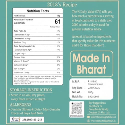 The Nostalgia Bakes Sugar-Free Suji Rusk – Handmade Semolina Toast for Tea Time – Crispy & Crunchy Jain Rusk with 2018's Original Recipe – Healthy Breakfast Snack – No Added Sugar — image 2