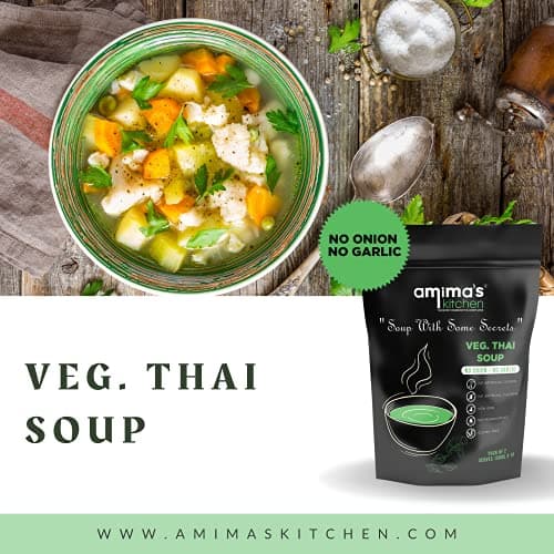Amima's Kitchen Combo Of Cheesy Jalapeno + Veg. Thai Jain Soup (No Onion No Garlic) - 100 Grams (Pack of 2) | Instant Soup Mix Powder | Ready To Cook | No Artificial Flavour & Colour | Gluten Free | Non GMO | Healthy Soup — image 6