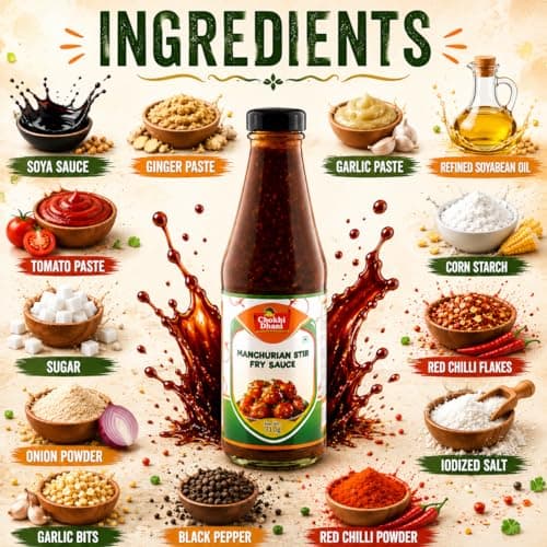 Chokhi Dhani Manchurian Sauce 310g | Indo Chinese Stir Fry Sauce | Cooking Sauce | Restaurant Style Manchurian Flavour — image 4