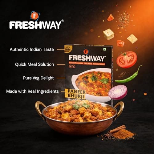 Freshway Pack Of 2 (Jain Paneer Bhurji + Jain Paneer Bhurji) Ready To Eat Freeze Dried With No Added Preservative & Colors — image 7