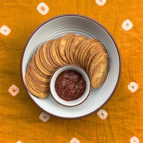 Methi & Achari Mini Khakhra Combo Pack Of 2 by THE ACHAAR LIBRARY | Whole Wheat Crisps | Bite-Sized | (180 grams each, Pack of 2) — image 3