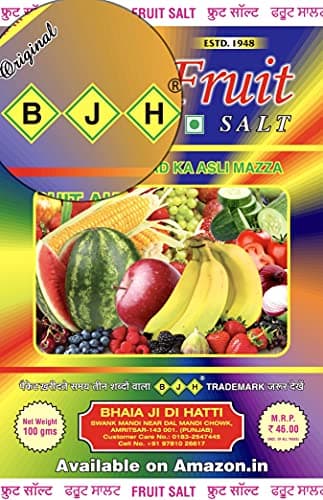 bjh Fruit Salt | Chat Masala (Pack of 9x100gms)(Also as Shikanji Masala ( for |Bread Toast| Dahi bhalla| Aloo Chat| Paneer | Boiled Egg and Many Other)