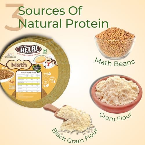 Math Khakhra JAIN | Gluten Free | Crispy| Ready To Eat | High Protein High Fiber| No Palm Oil | 200g Vacuum Pack Of 2 — image 4