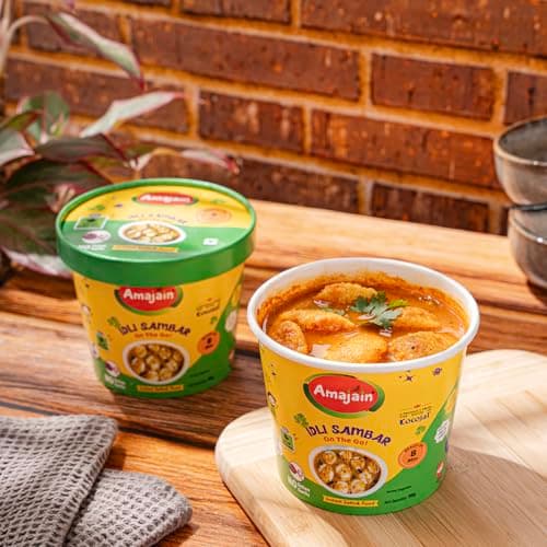 Amajain Instant Sattvik Healthy Idli Sambar, Ready-to-Eat, No Added Preservatives, No Added Flavours, Jain-Friendly, 90g (Pack of 2) — image 8