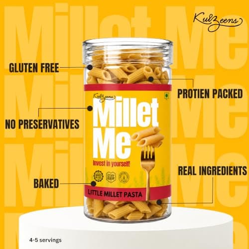 Millet Me by Kuizeens Little Millet Pasta - 230g | Low GI |Protein & Fiber-Rich | Gluten-Free Delight | Low Carb & Low Glycemic Index | Easy-to-Make | No MSG | No Preservatives | Jain | No Onion & Garlic — image 6