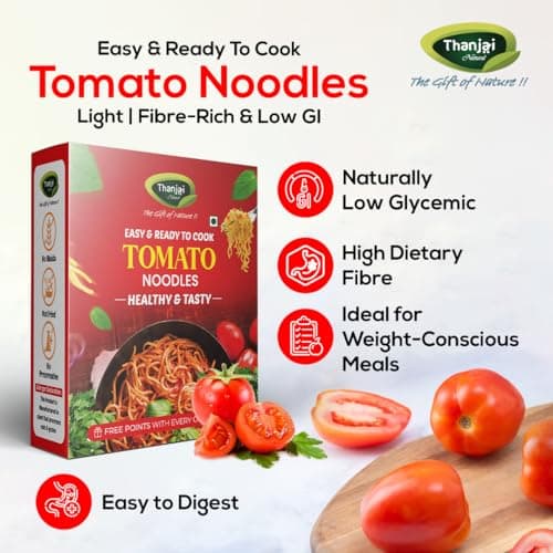 Thanjai Natural Tomato Noodles 180 Grams X 2 (No Maida Hakka Noodles, Not Fried, No MSG, Classic and Mild Millet Noodles No Preservatives, No Chemicals, No Artificial Extract) — image 5