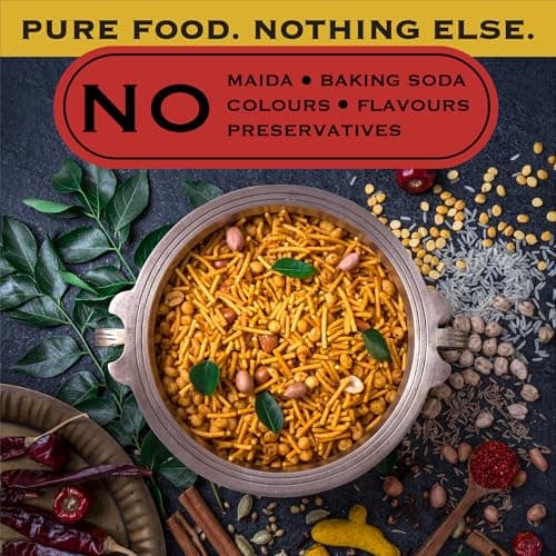 Dakshyn Madras Hot Mix Farsan Snacks Namkeen (250g x Pack of 2) | Jain Snacks No Onion No Garlic | South Indian Spicy Mixture | High in Protein | No Palm Oil | Vegan & Gluten Free — image 4